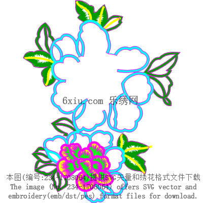 svg矢量绣花图下载
