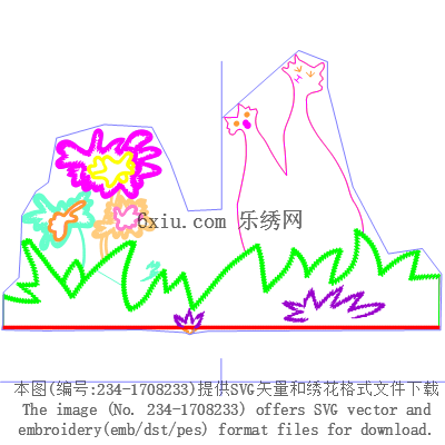 svg矢量绣花图下载