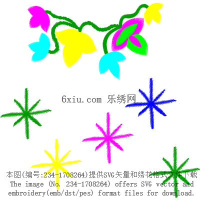 svg矢量绣花图下载