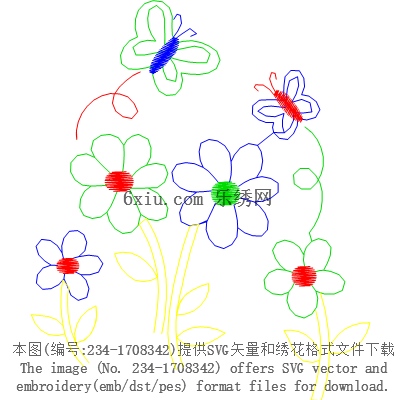 svg矢量绣花图下载