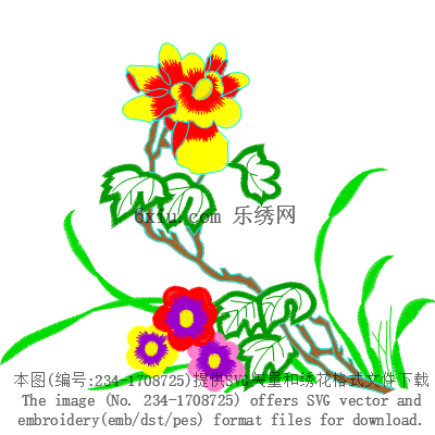 svg矢量绣花图下载
