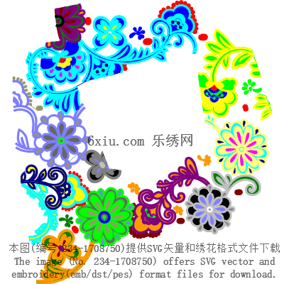 svg矢量绣花图下载