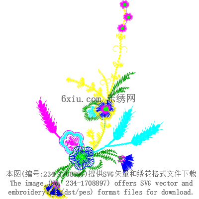 svg矢量绣花图下载