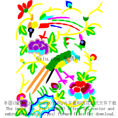 svg矢量绣花图下载