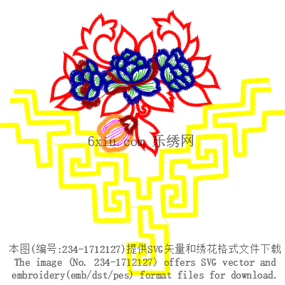 svg矢量绣花图下载