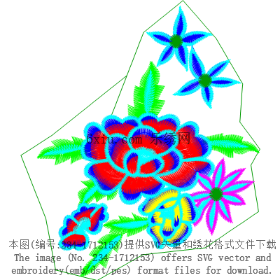 svg矢量绣花图下载