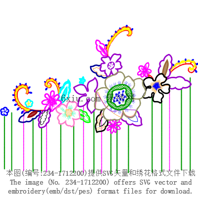 svg矢量绣花图下载