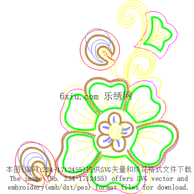 svg矢量绣花图下载