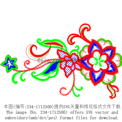 svg矢量绣花图下载