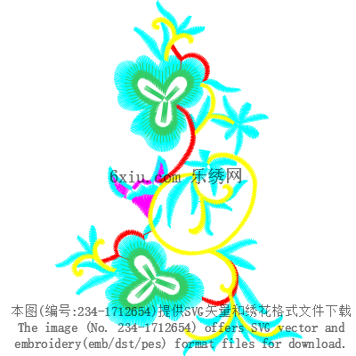 svg矢量绣花图下载