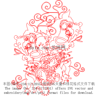 svg矢量绣花图下载