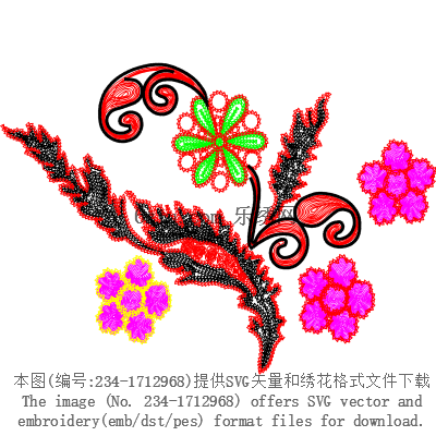 svg矢量绣花图下载