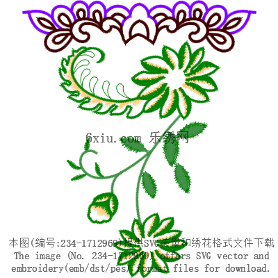 svg矢量绣花图下载