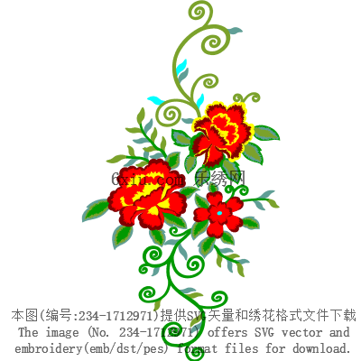 svg矢量绣花图下载