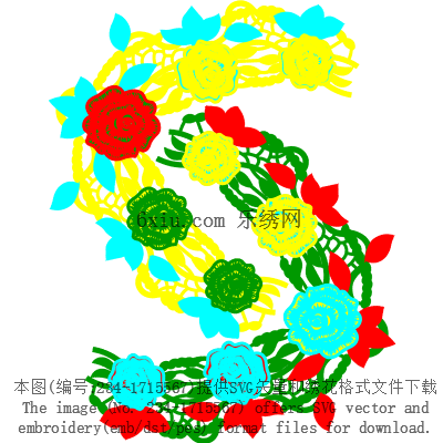 svg矢量绣花图下载