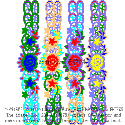 svg矢量绣花图下载