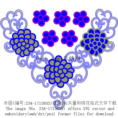 svg矢量绣花图下载