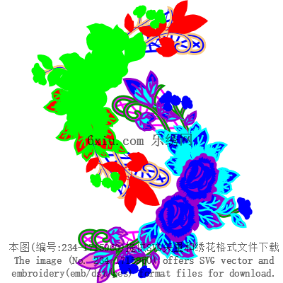 svg矢量绣花图下载