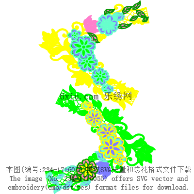 svg矢量绣花图下载