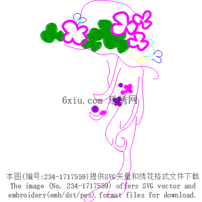 svg矢量绣花图下载