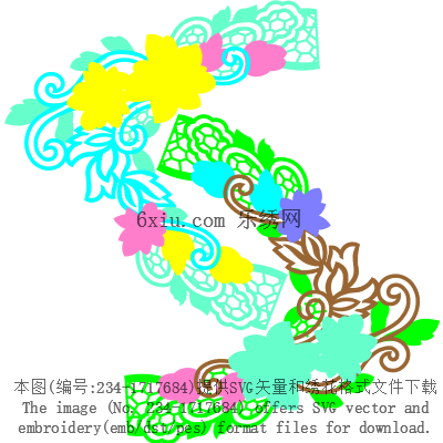 svg矢量绣花图下载