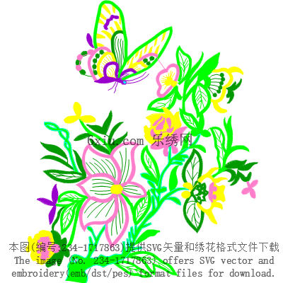 svg矢量绣花图下载