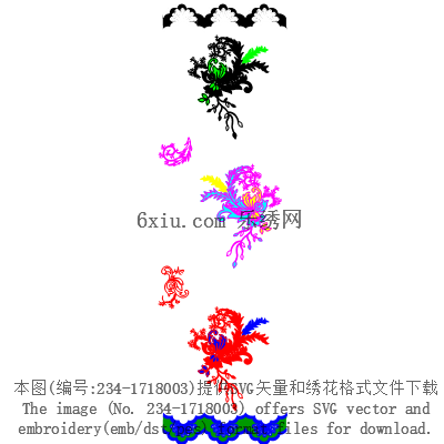 svg矢量绣花图下载