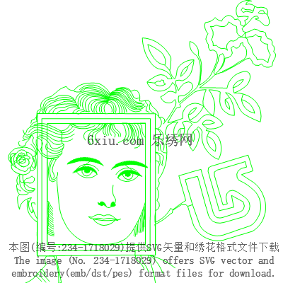 svg矢量绣花图下载