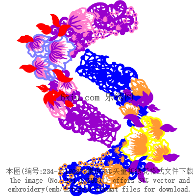 svg矢量绣花图下载