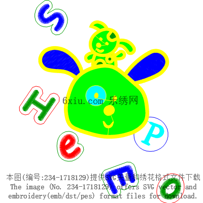 svg矢量绣花图下载