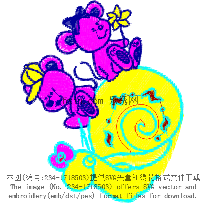 svg矢量绣花图下载