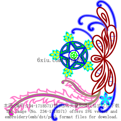 svg矢量绣花图下载