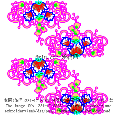 svg矢量绣花图下载