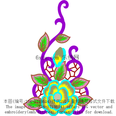 svg矢量绣花图下载