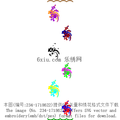 svg矢量绣花图下载