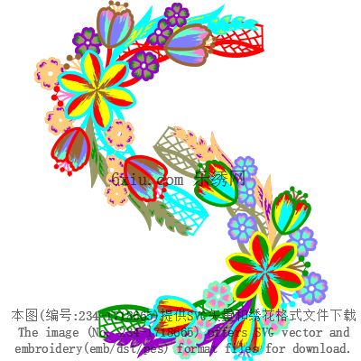 svg矢量绣花图下载