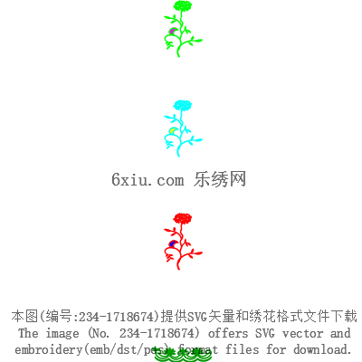 svg矢量绣花图下载