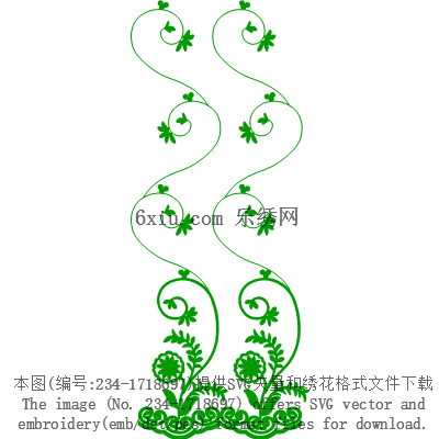 svg矢量绣花图下载