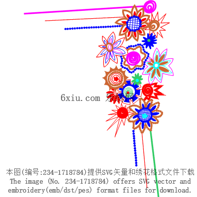 svg矢量绣花图下载