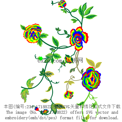 svg矢量绣花图下载