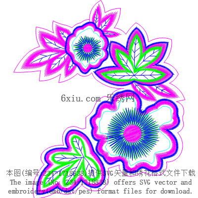 svg矢量绣花图下载