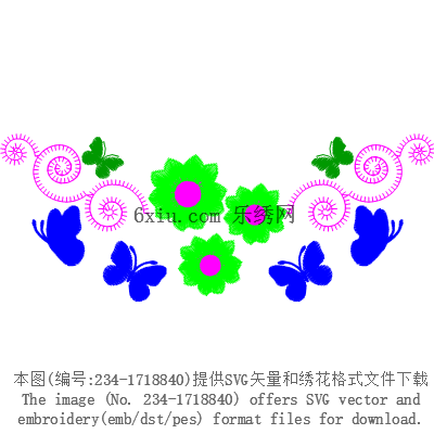 svg矢量绣花图下载