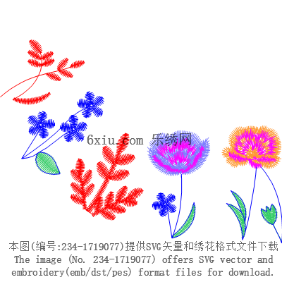 svg矢量绣花图下载