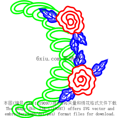 svg矢量绣花图下载