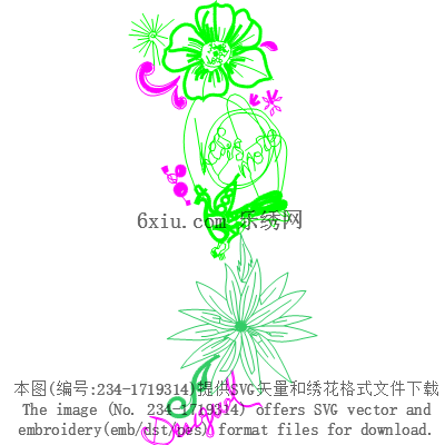 svg矢量绣花图下载