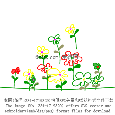 svg矢量绣花图下载