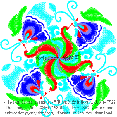 svg矢量绣花图下载