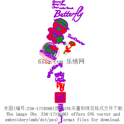 svg矢量绣花图下载