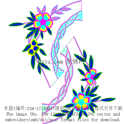 svg矢量绣花图下载