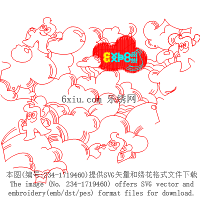 svg矢量绣花图下载